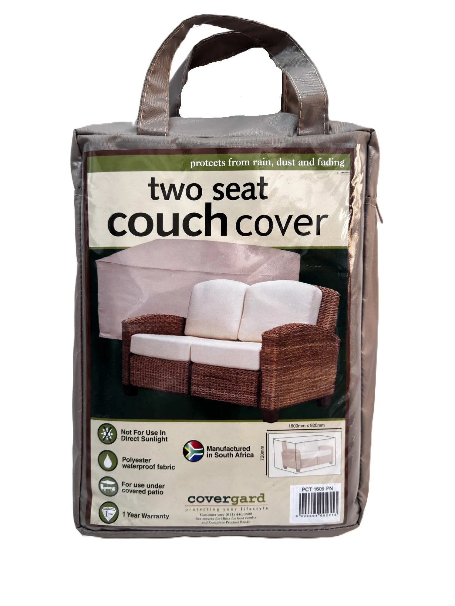 Value-Poly/PVC Two Seater Couch Cover